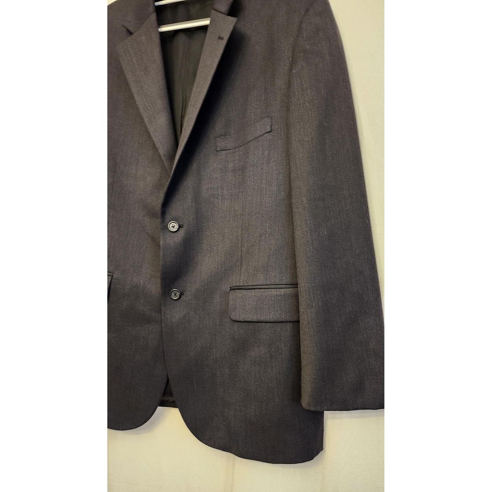 Pronto Uomo Blazer Mens 44R Gray 100% Wool Sport Coat Jacket‎ Korea Business - Picture 2 of 15